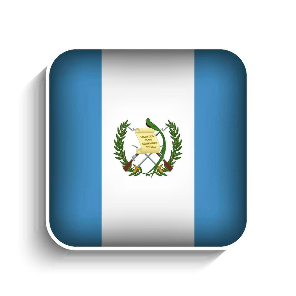 Vector Square Guatemala Flag Icon
