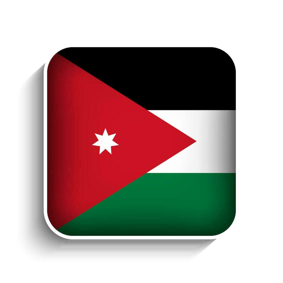 Vector Square Jordan Flag Icon