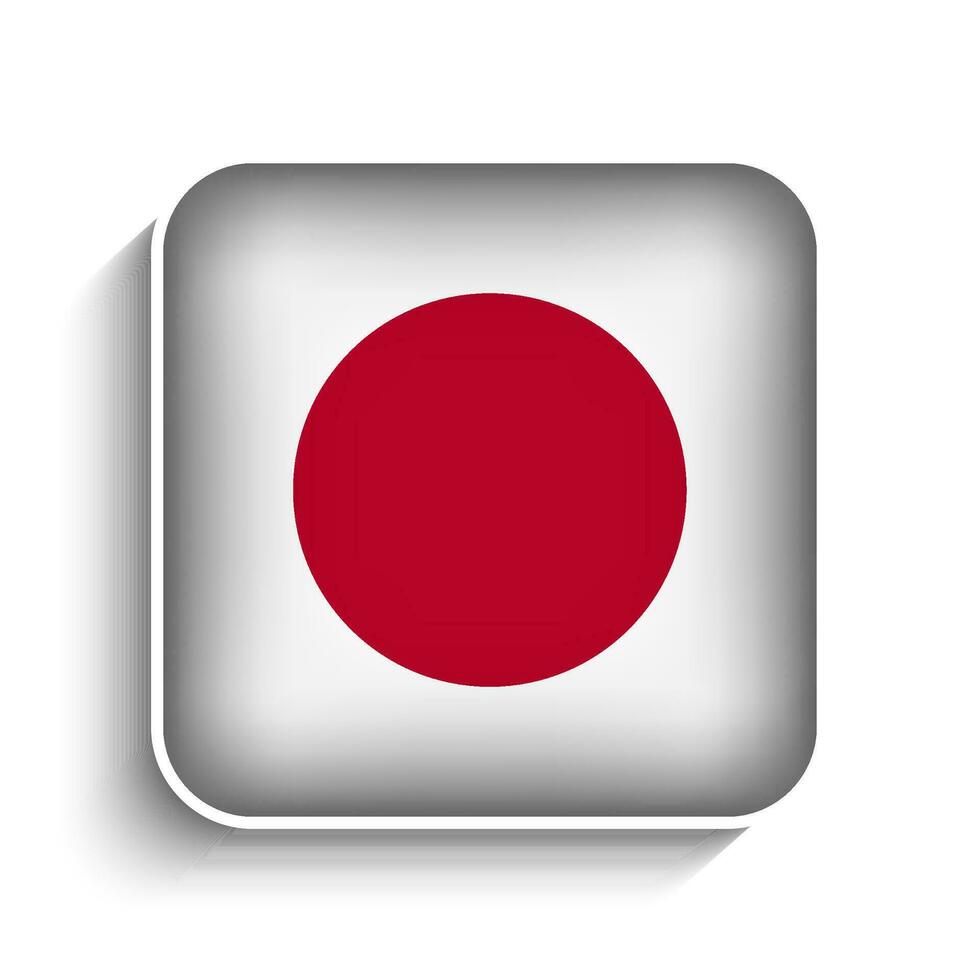 vector cuadrado Japón bandera icono