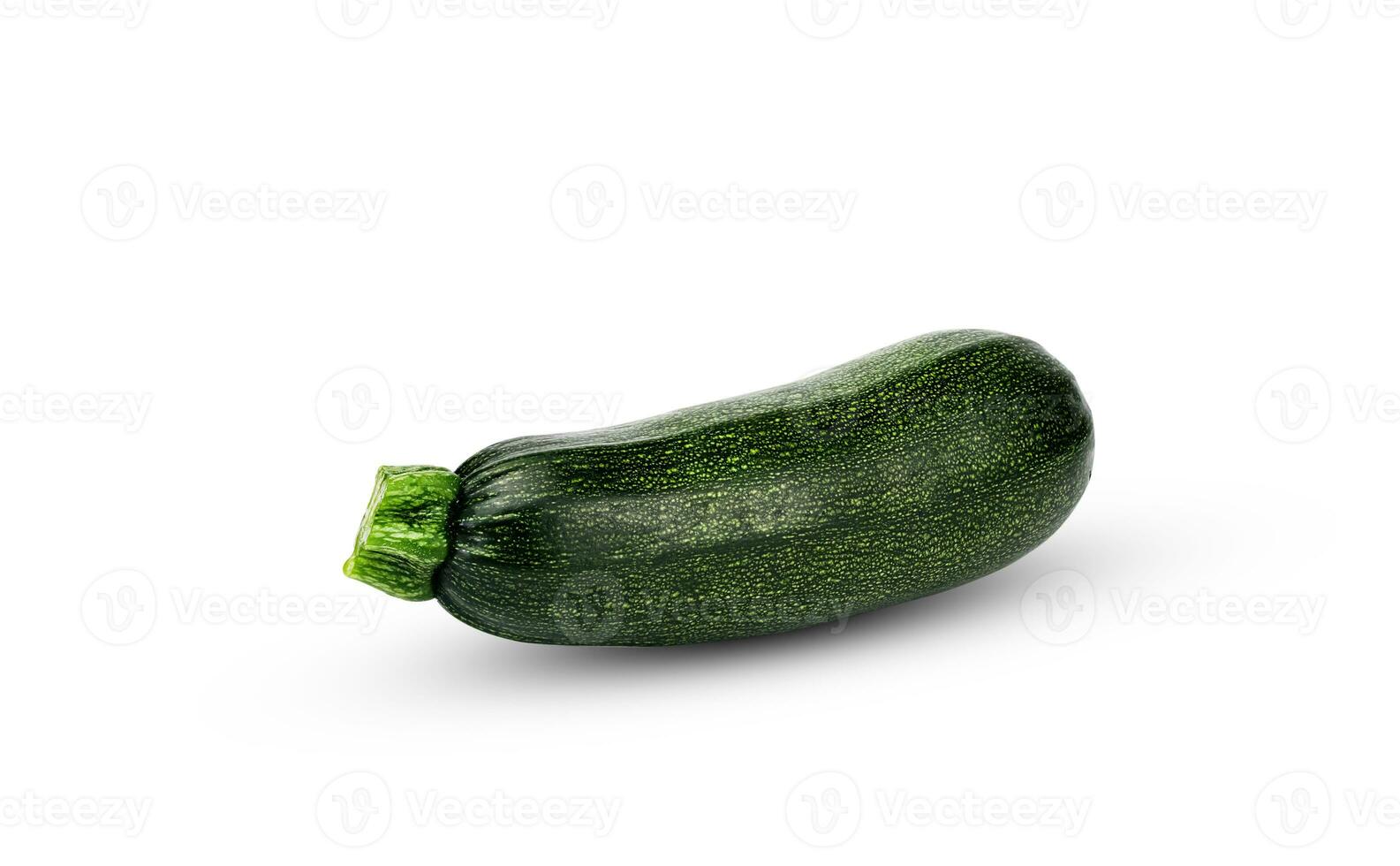 Fresh green zucchini isolated on white background. Close-up. photo