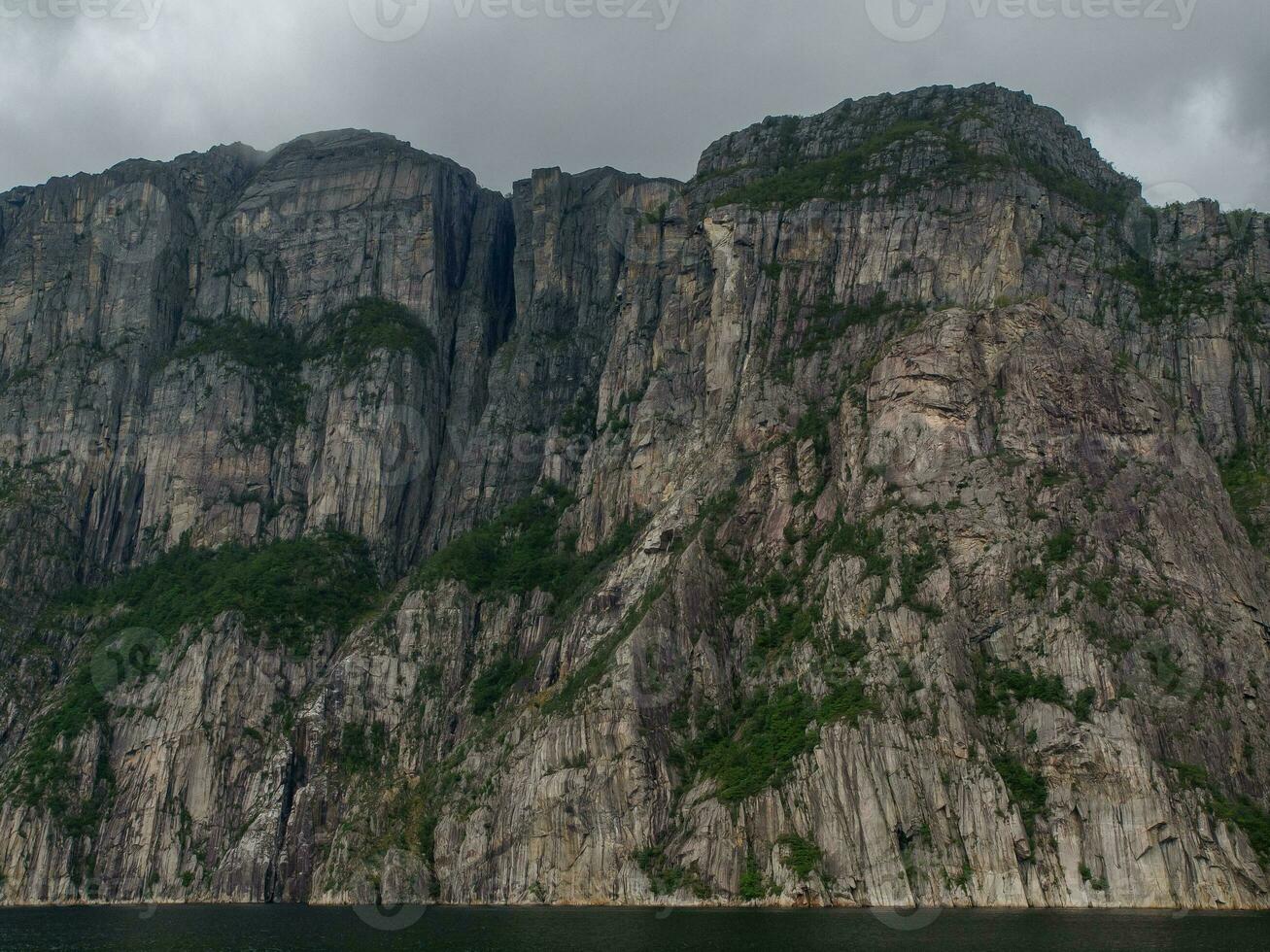 ship cruise in the norwegian fjords photo