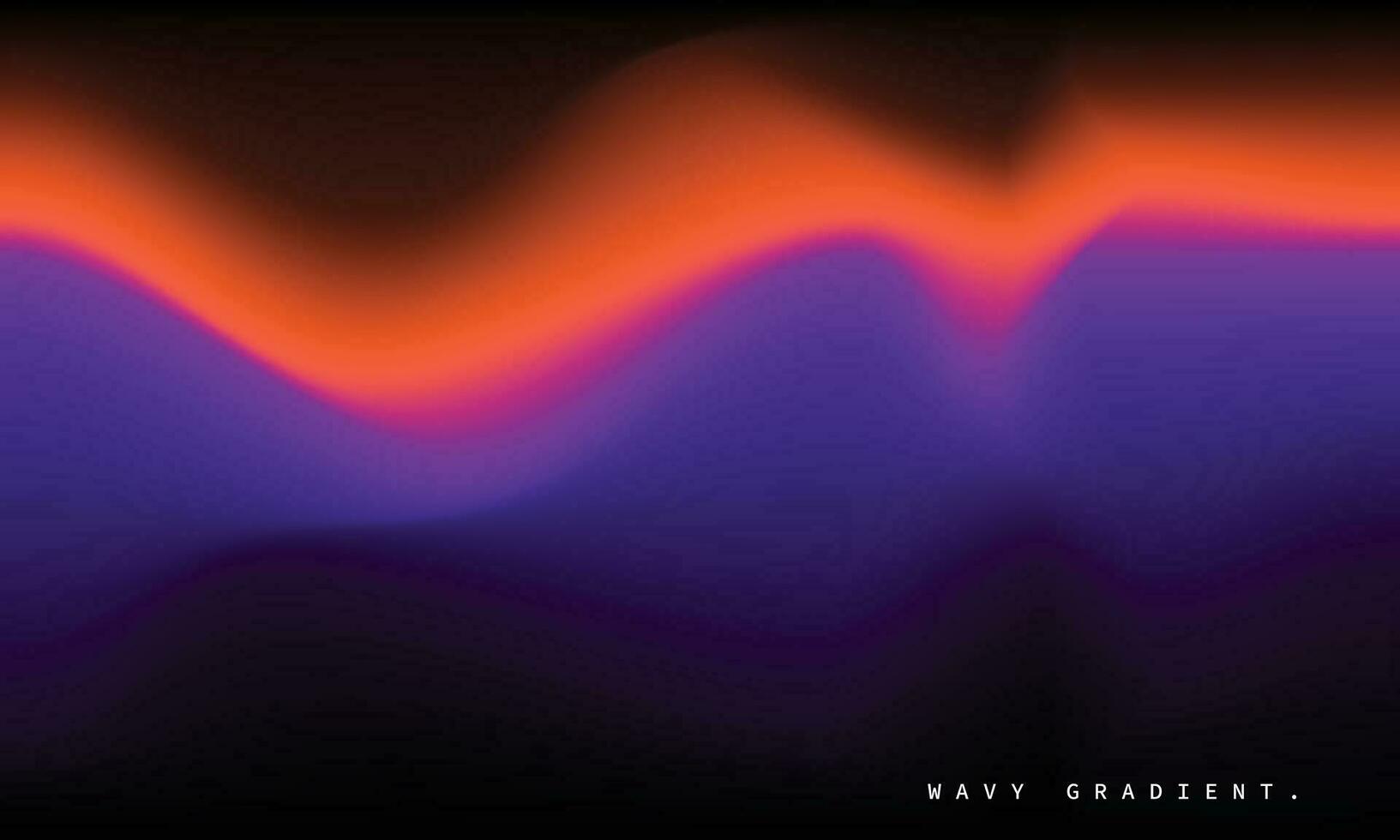 Orange and purple wavy gradient mesh background. Fluid and liquid color gradation backdrop design. Smooth contemporary background for poster, banner, presentation, or catalog. vector