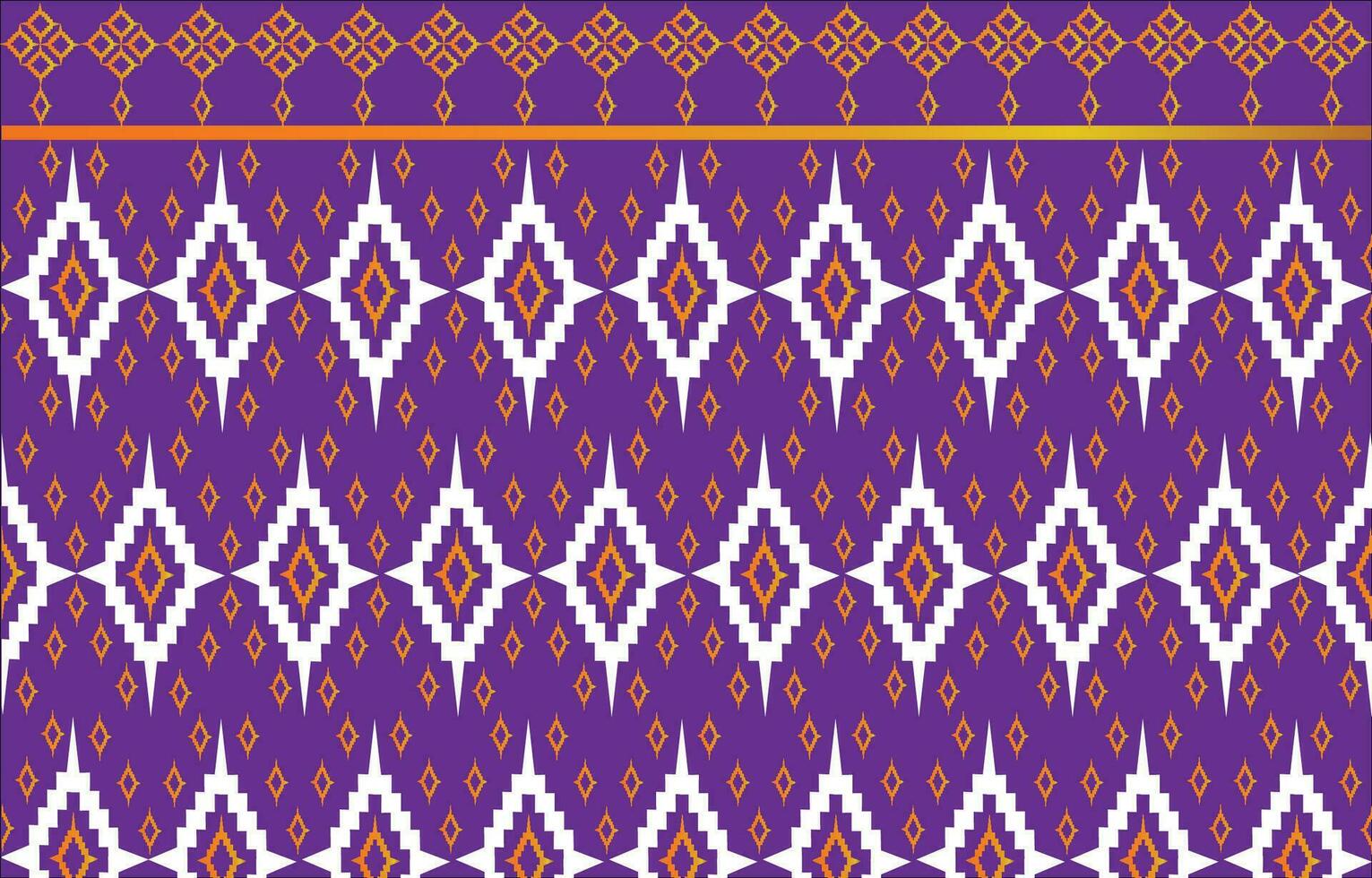 Ikat seamless knitted pattern with snowflakes vector