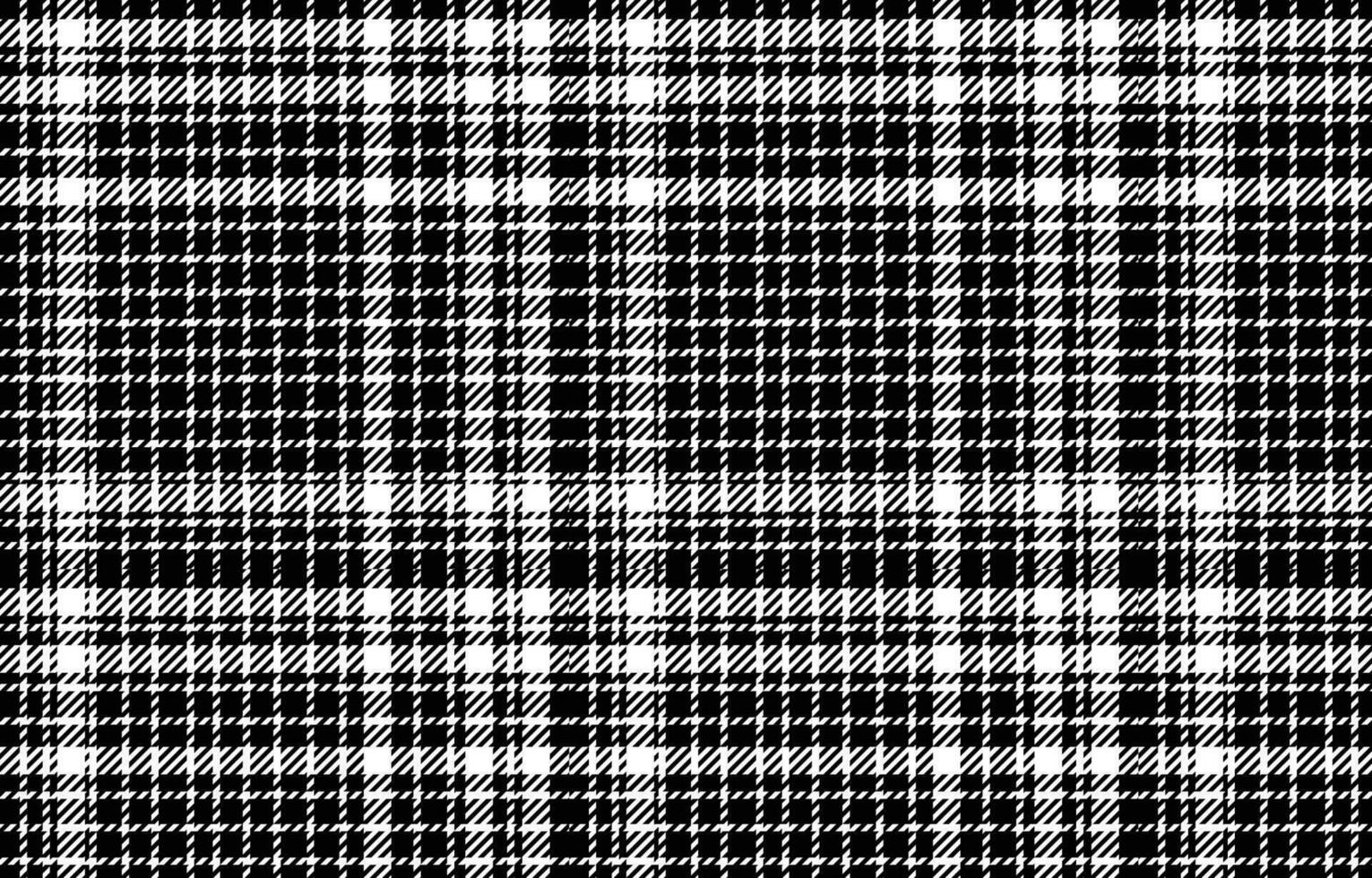 Seamless black and white plaid pattern design vector