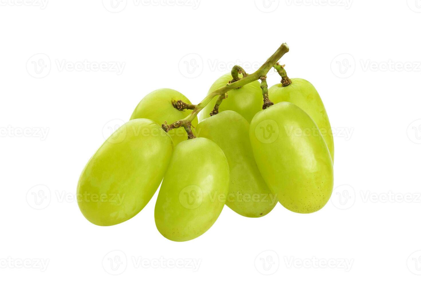 Green grape bunch isolated on white background photo