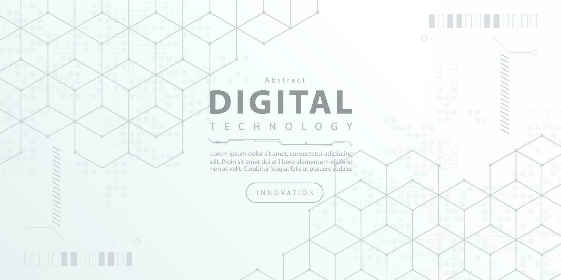 Digital technology futuristic data white background, cyber nano information, abstract communication, innovation future tech data, internet network speed connection, Ai big data lines dots illustration vector