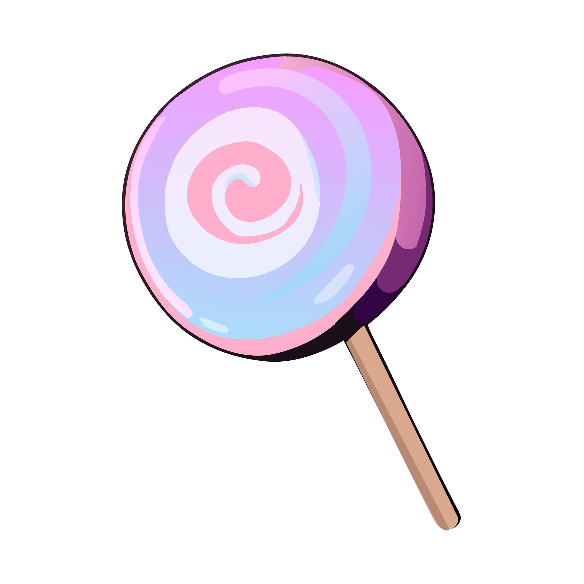 pink and blue lollipop candy illustration 34605506 Vector Art at Vecteezy