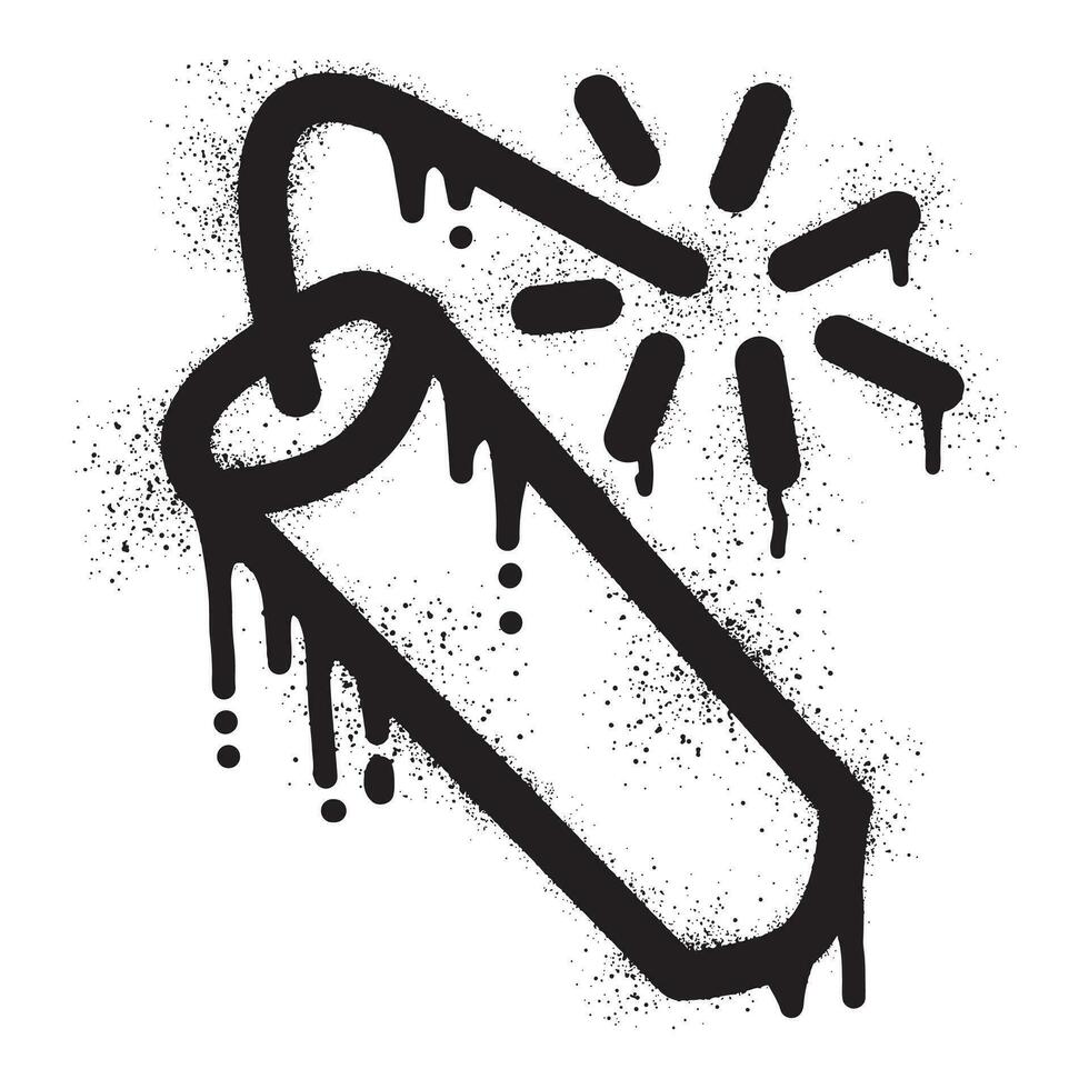 Dynamite graffiti with black spray paint vector