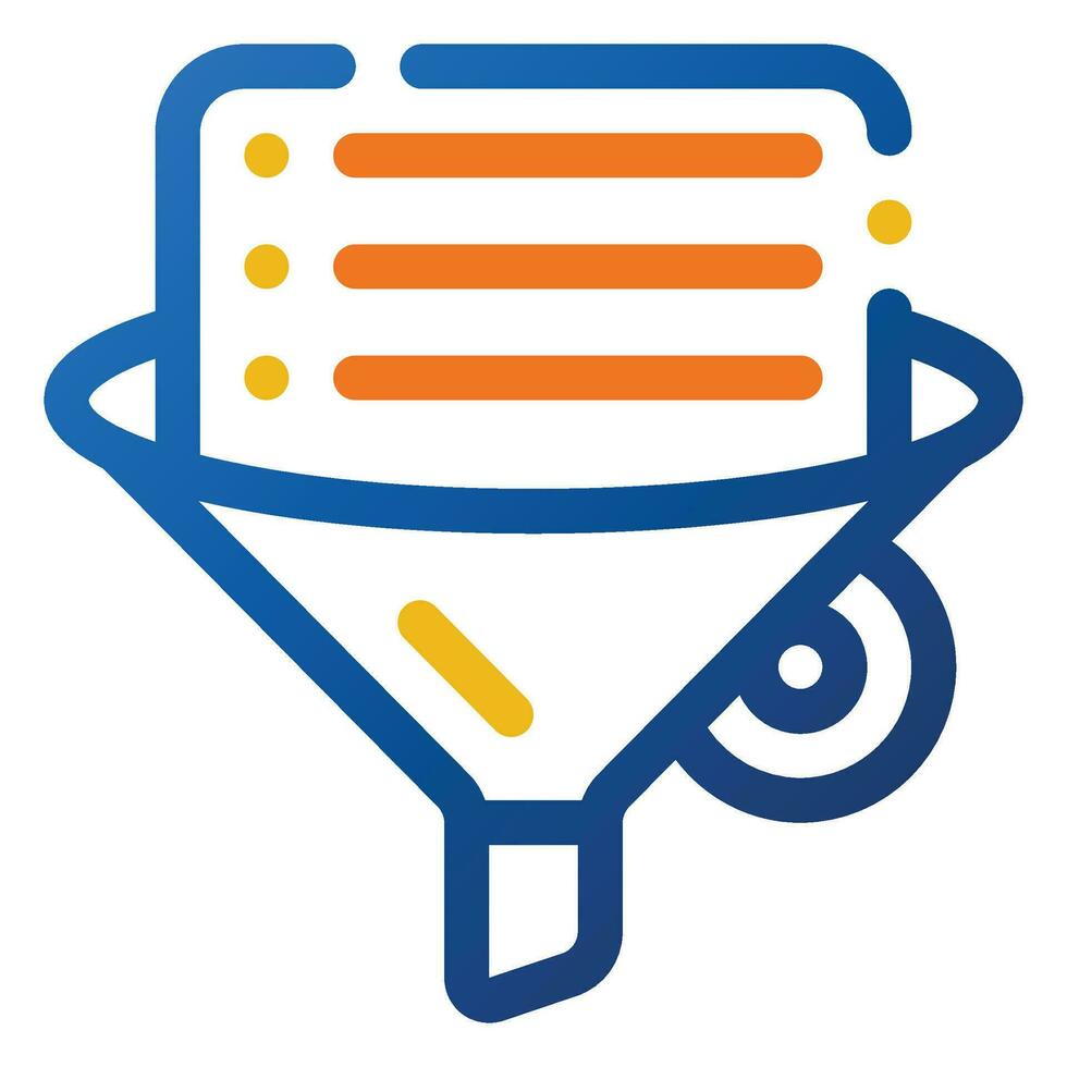 Filter Icon. Digital marketing concept. Outline color icon 34605544