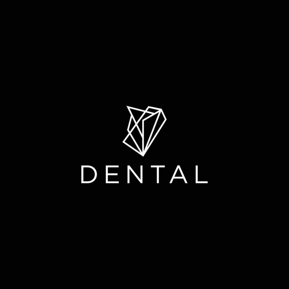 Abstract luxury teeth logo design template vector