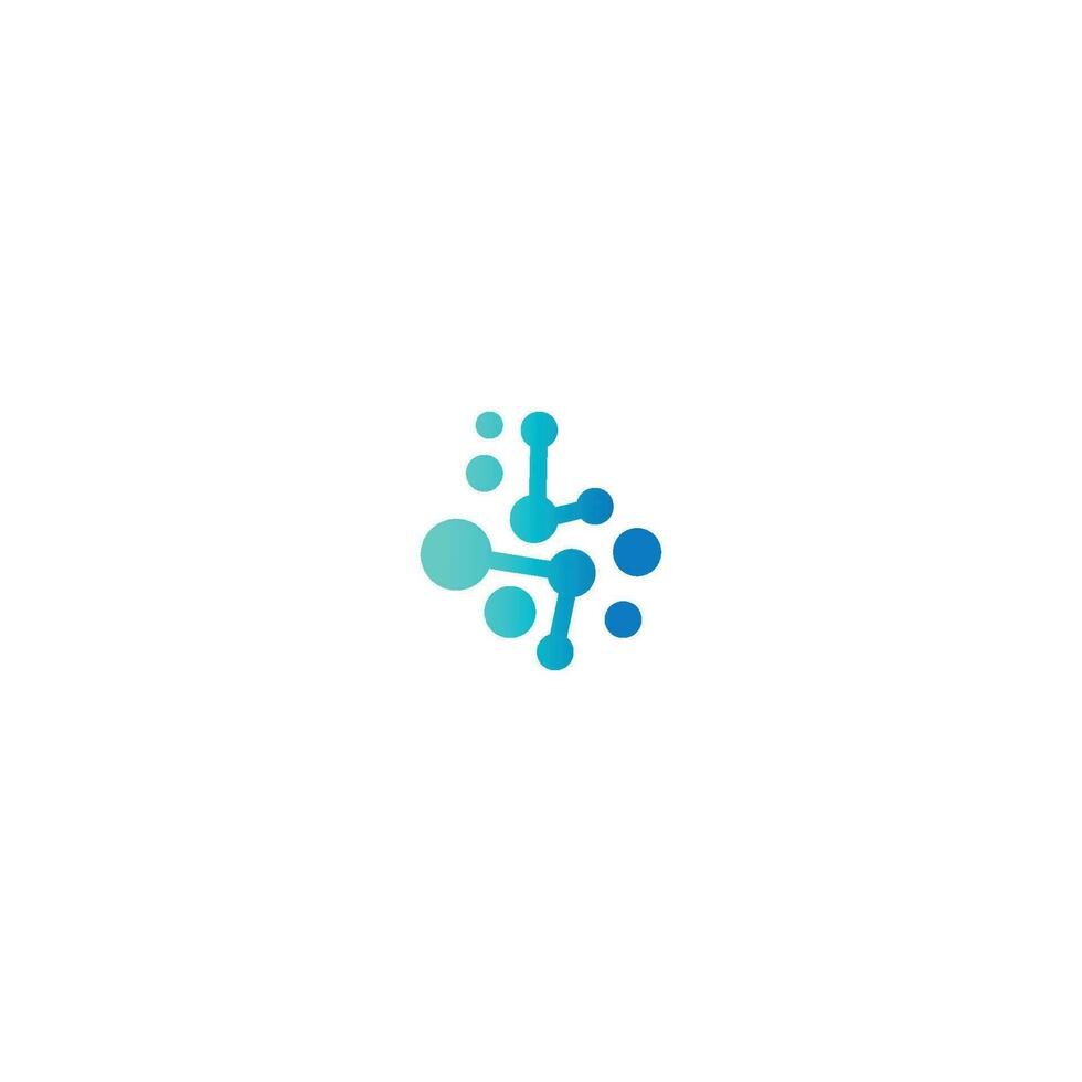 neuron connection logo design, Human brain icon vector