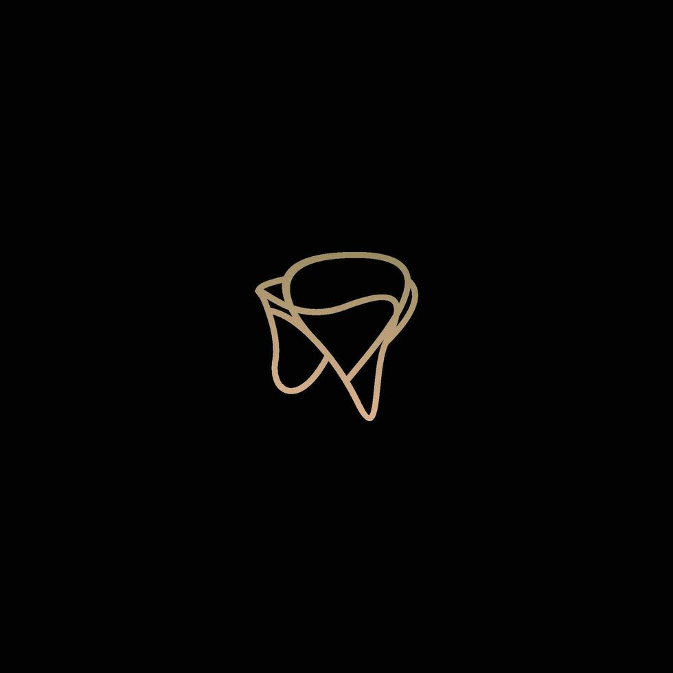 Abstract luxury teeth logo design template vector