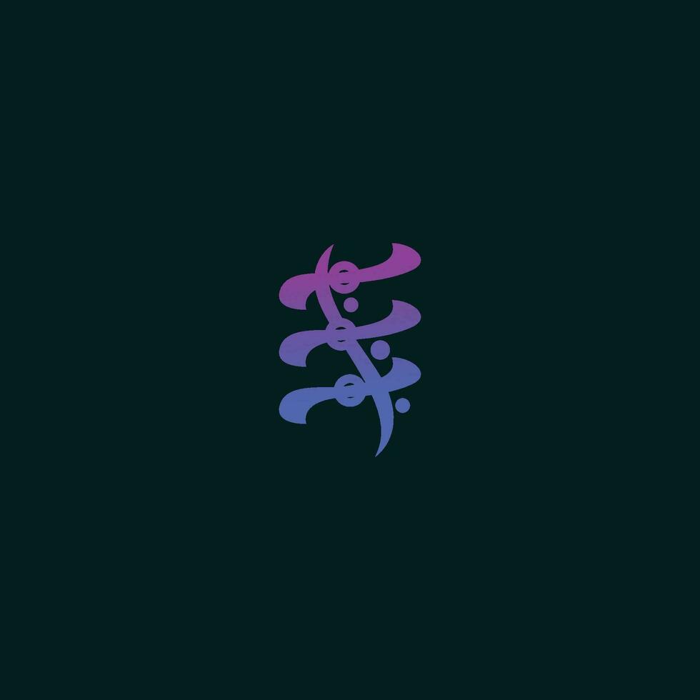 Spine logo design template.icon for science technology vector