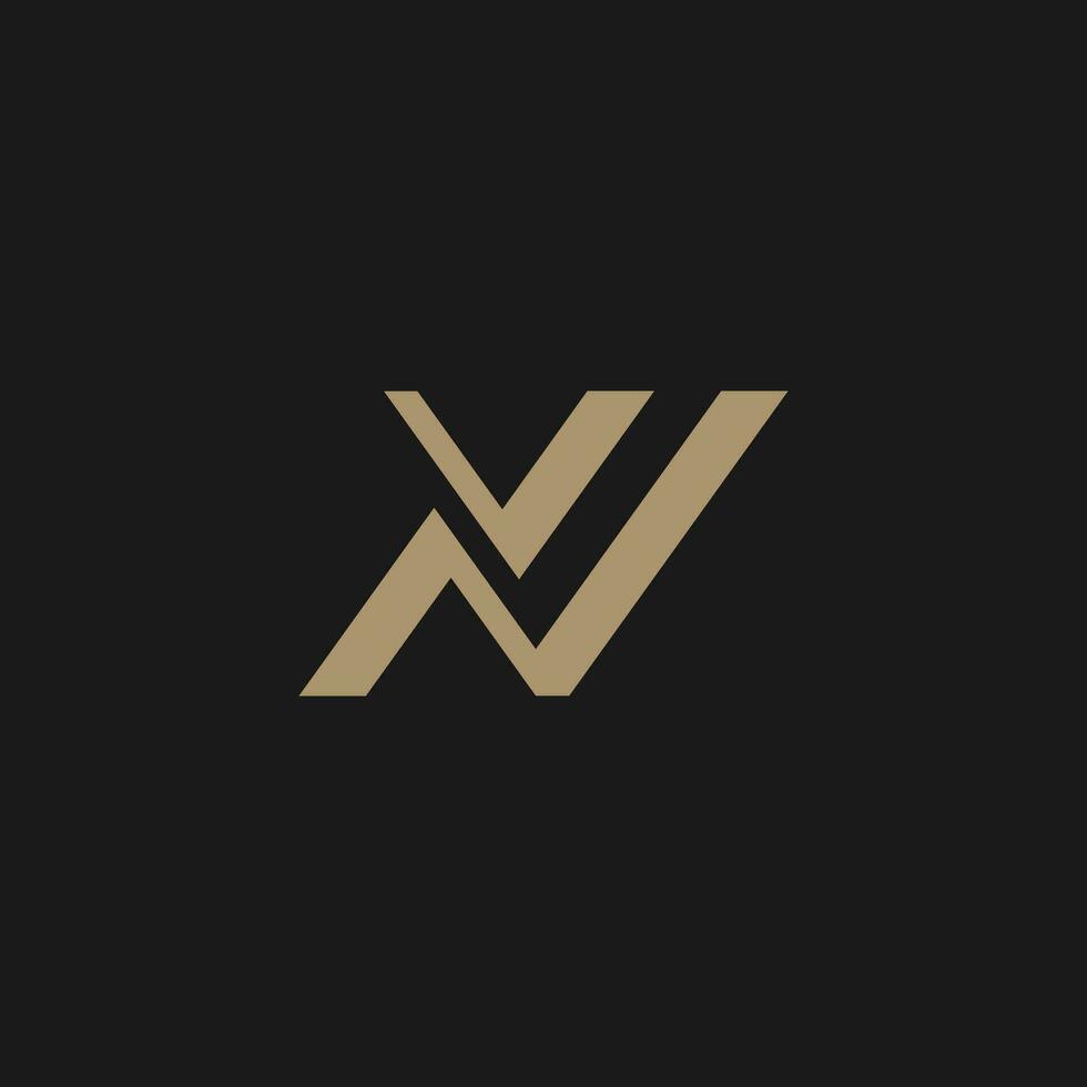 Luxury Letter VN Logo Design vector