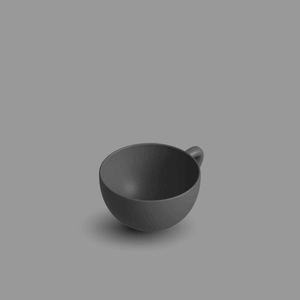 3D Cup vector. Gray cup illustration design vector