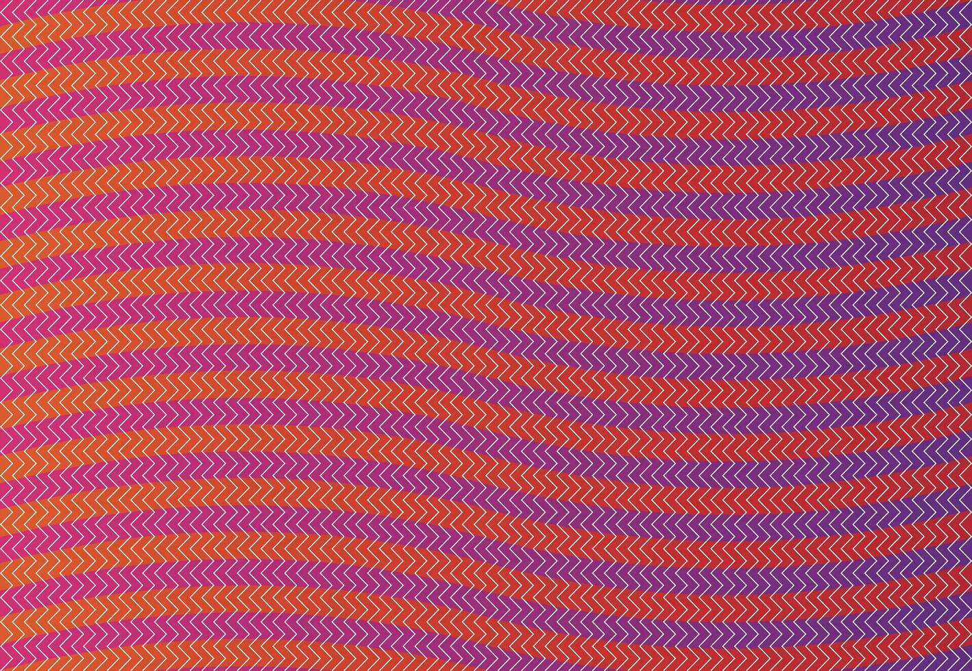 Orange-Purple Horizon, Gradient Stripes with Zigzag Accents vector