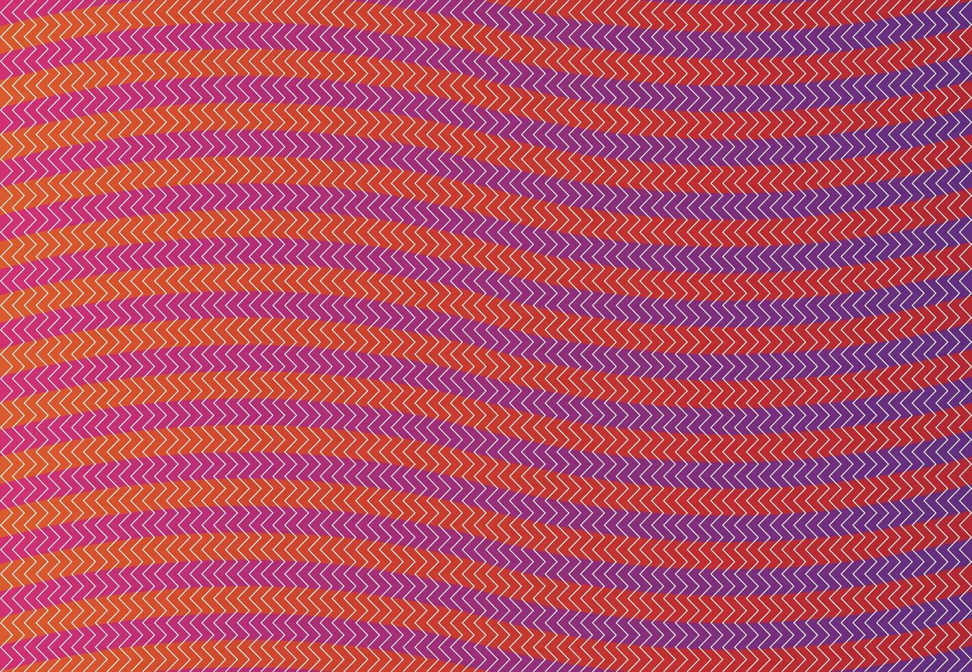 naranja-violeta horizonte, degradado rayas con zigzag acentos vector