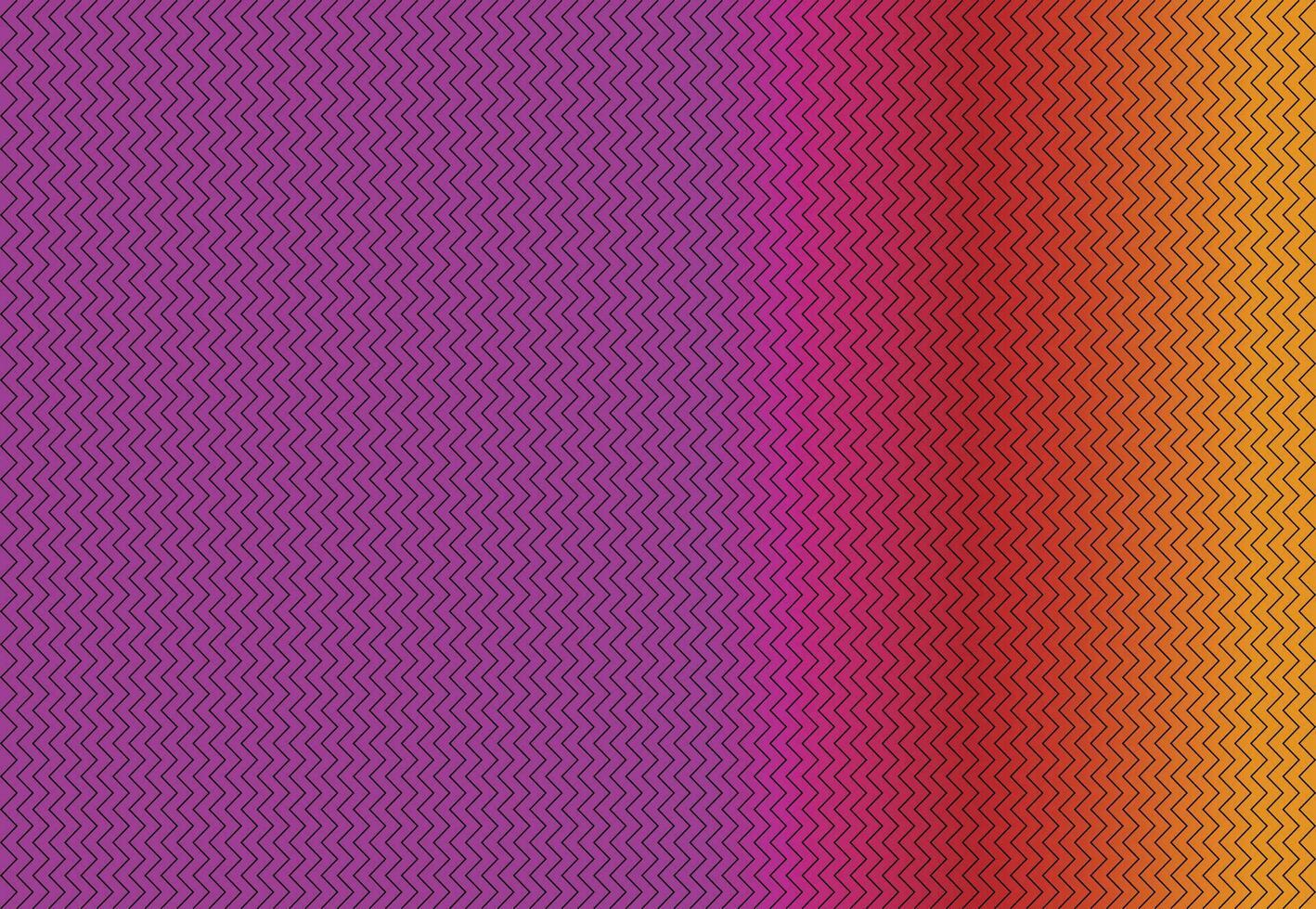 vibrante degradado sinfonía naranja, púrpura, y rosado con zigzag motivos vector