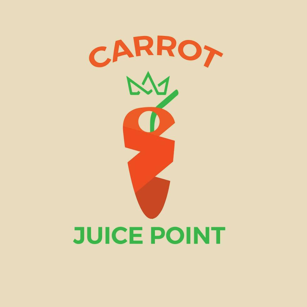 Carot Juice Point Logo vector