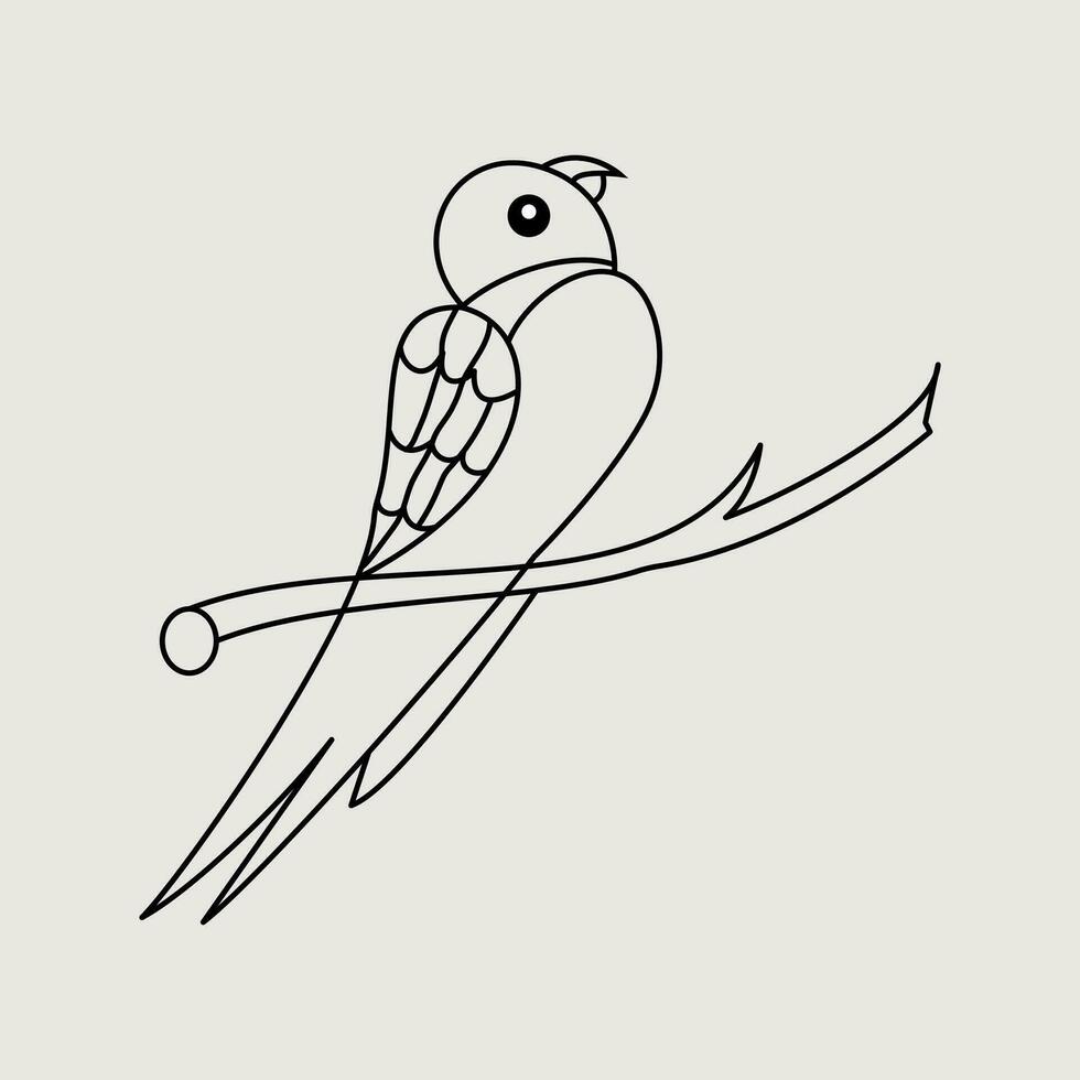 un dibujo de línea continua de palomas voladoras. dos pájaros símbolo de paz, amor y libertad en un estilo lineal simple. concepto para el trazo editable del icono del movimiento laboral nacional. ilustración vectorial vector