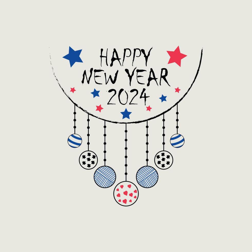 Happy New Year 2024 vector