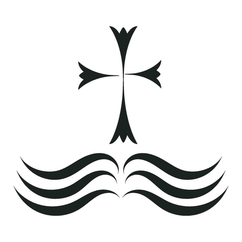 Christian Art for print or use as tattoo design vector