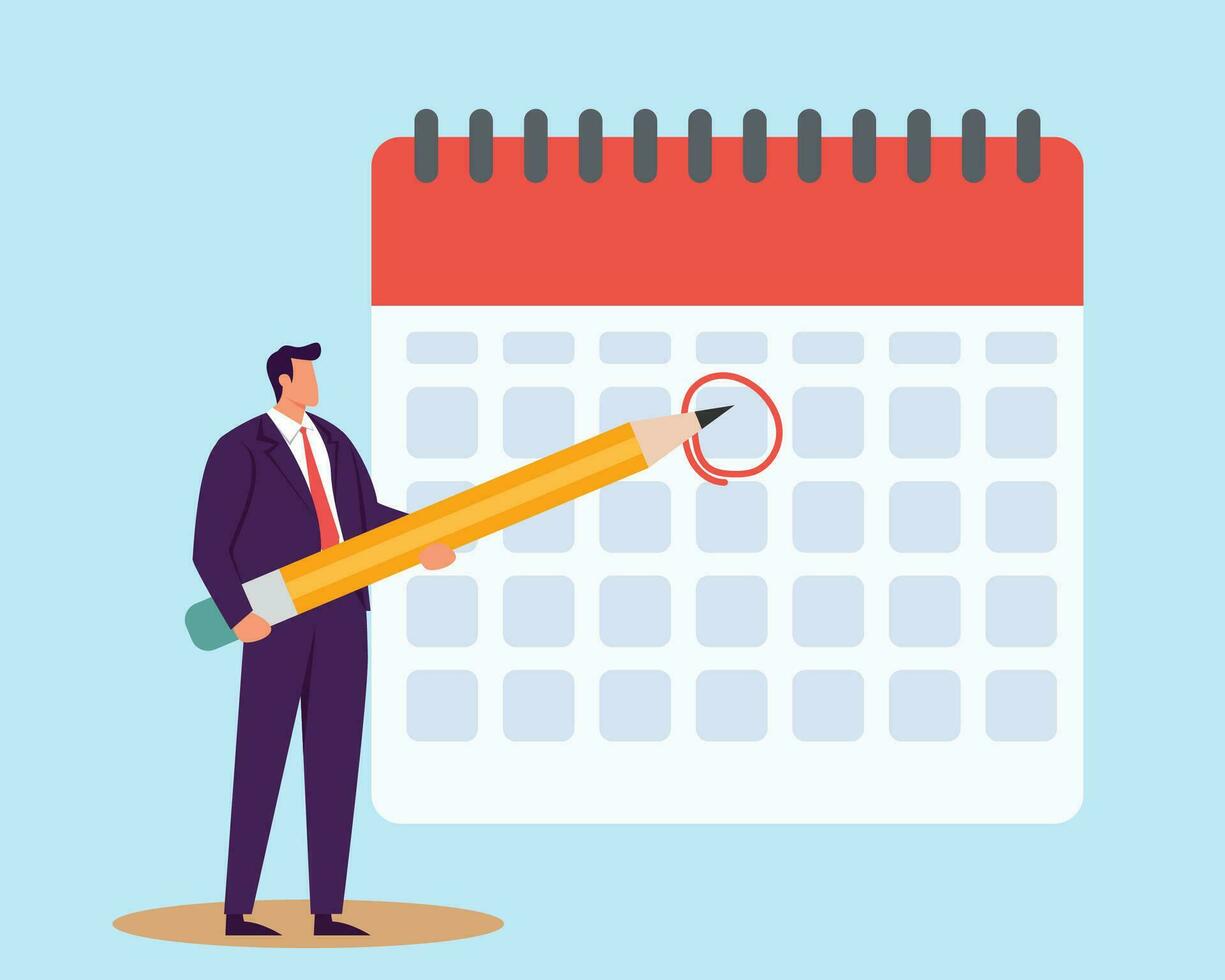 importante cita calendario fecha, recordatorio o calendario para reunión o evento, trabajo fecha límite o planificación para lanzamiento fecha concepto vector