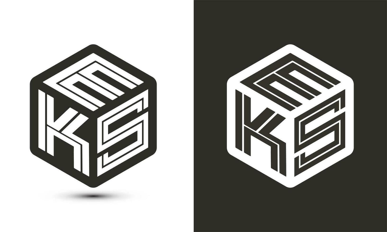 eks letra logo diseño con ilustrador cubo logo, vector logo moderno alfabeto fuente superposición estilo.