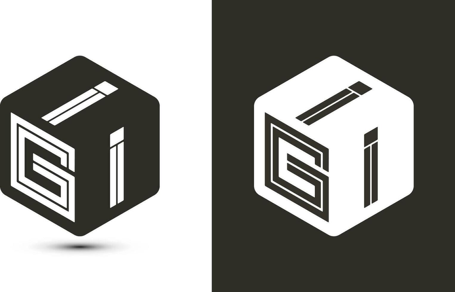 IGI letter logo design with illustrator cube logo, vector logo modern alphabet font overlap style.