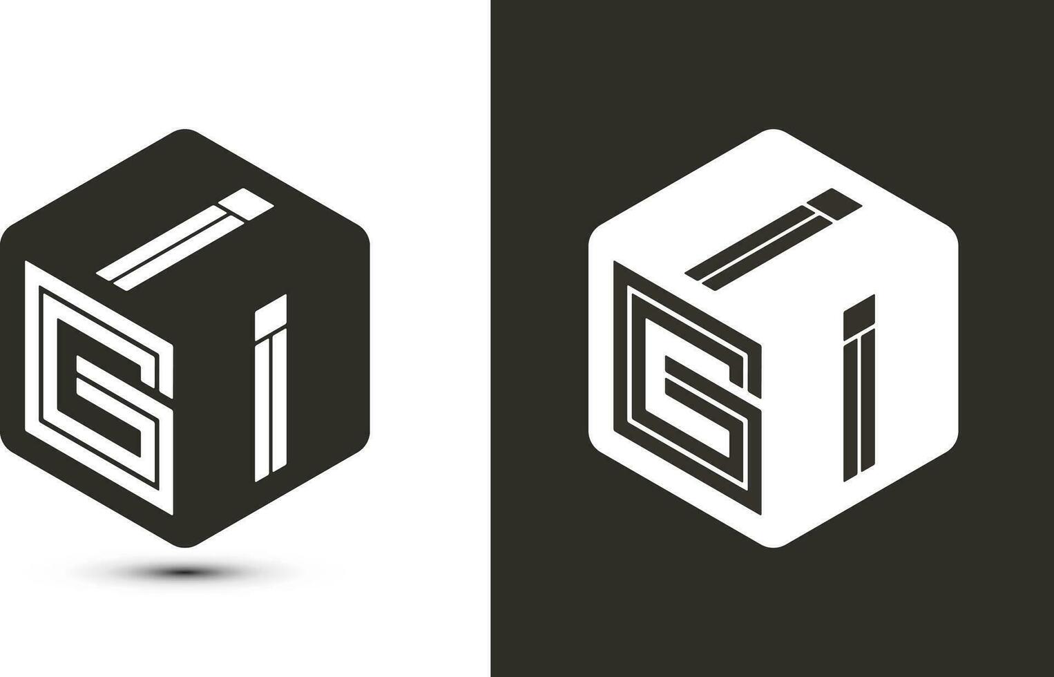 igi letra logo diseño con ilustrador cubo logo, vector logo moderno alfabeto fuente superposición estilo.