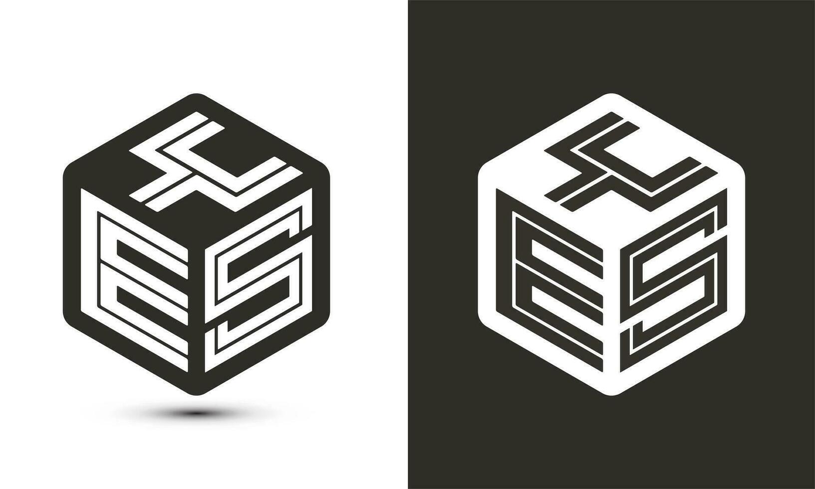YES letter logo design with illustrator cube logo, vector logo modern alphabet font overlap style.