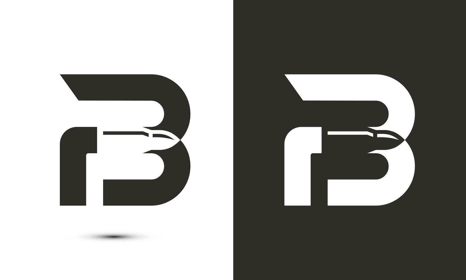 Modern illustration logo design initial PB combine with bullet. vector