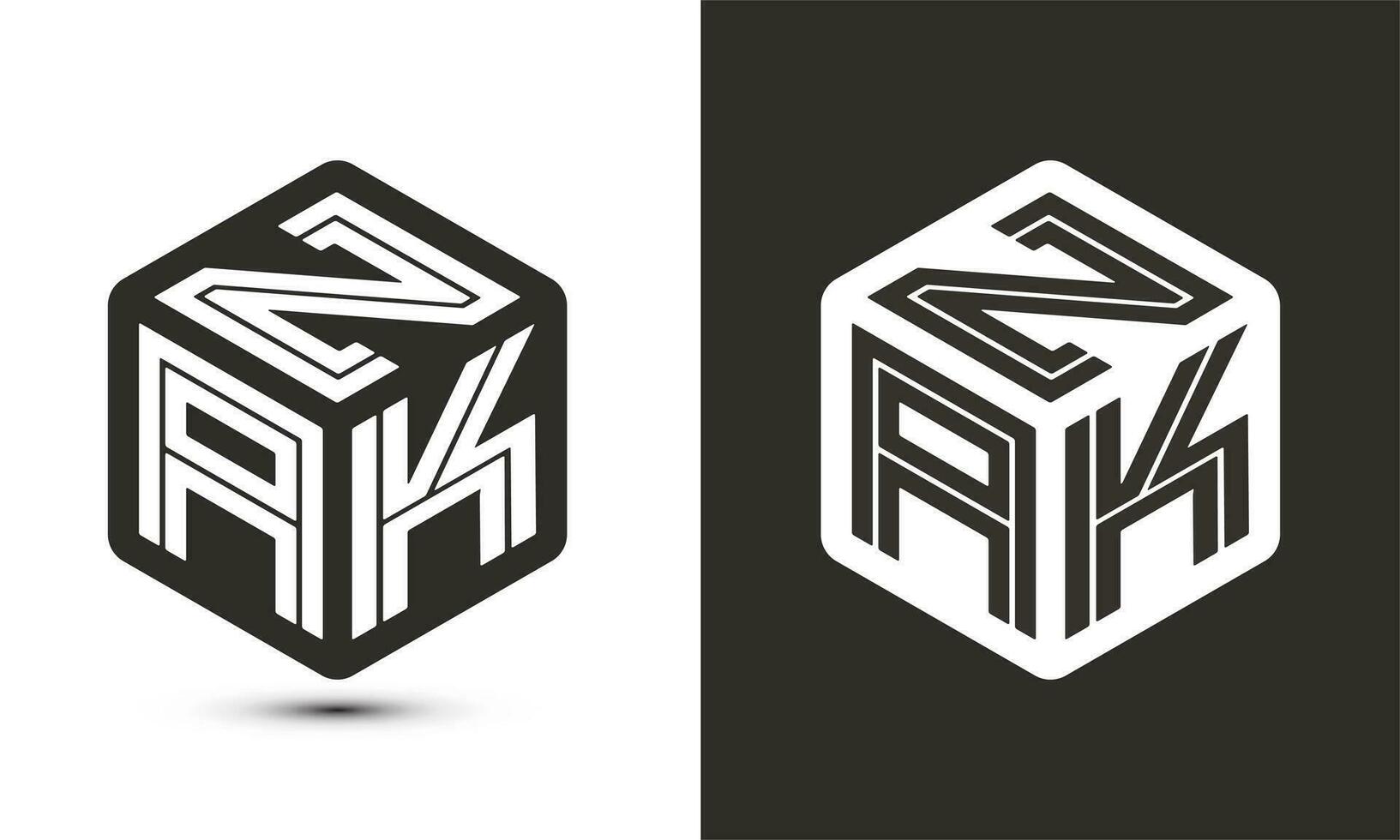 EHW letter logo design with illustrator cube logo, vector logo modern alphabet font overlap style.