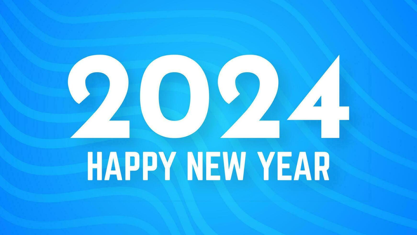 2024 Happy New Year on colorful background vector