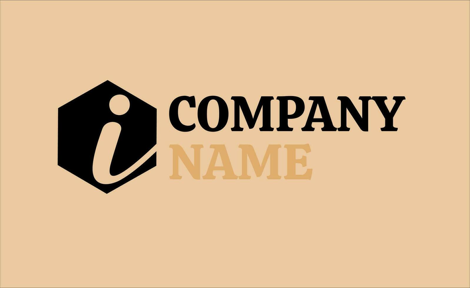 modern letter I typography logo. orange background vector