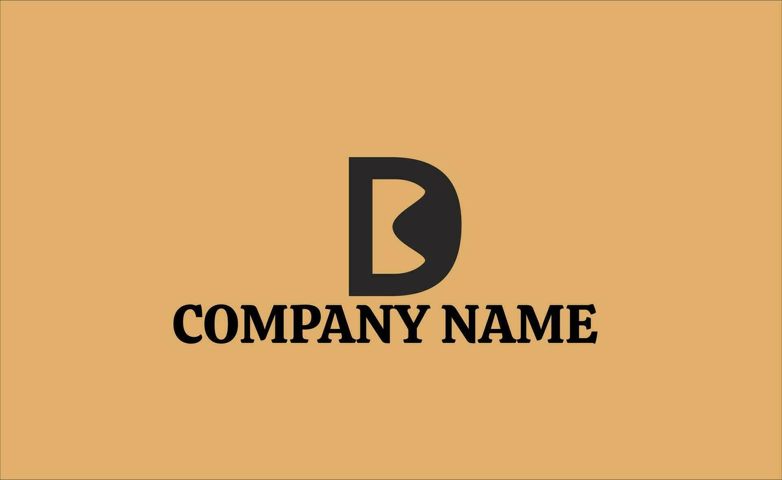simple letter DB logo vector