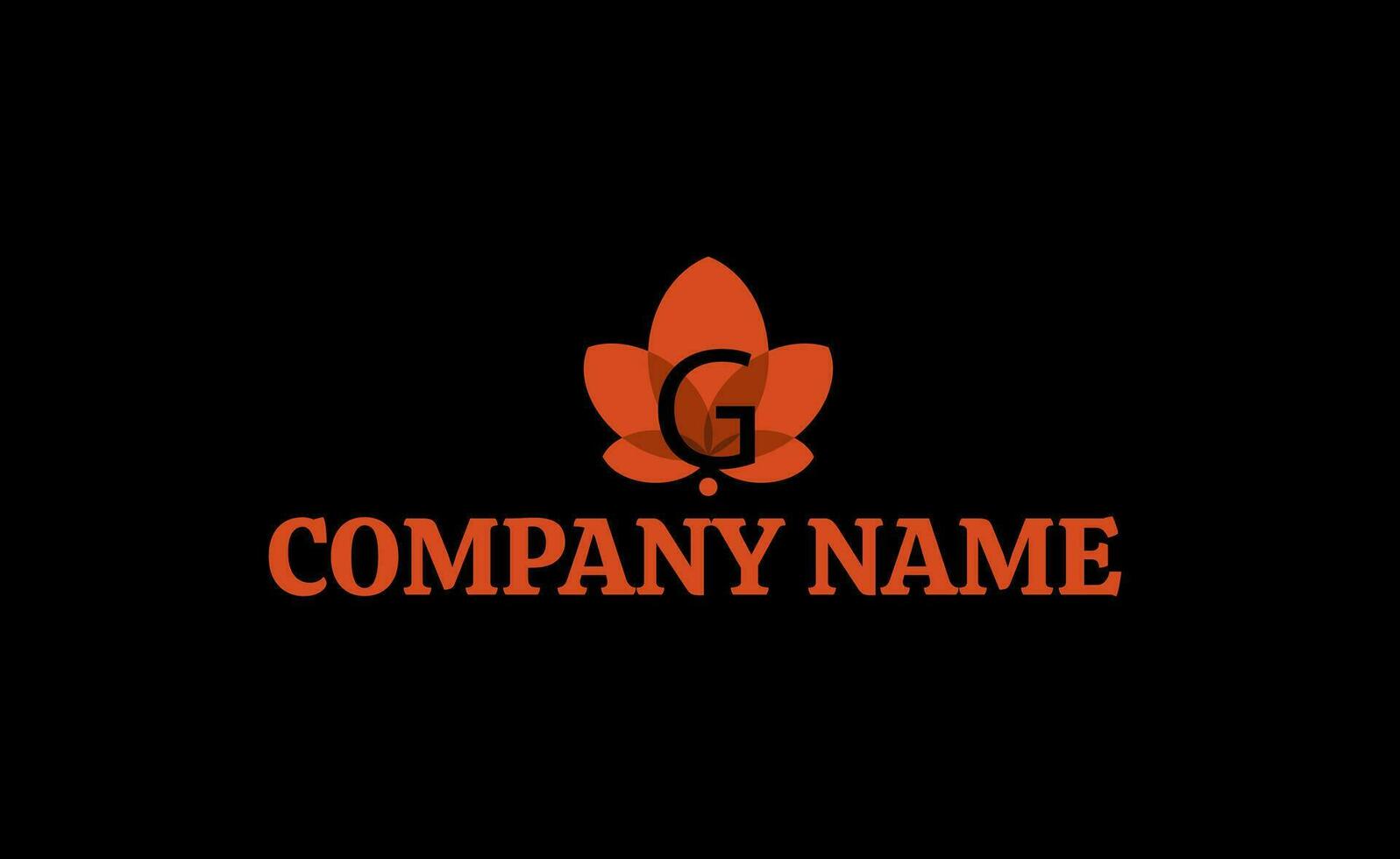 modern letter G typography logo. black background vector