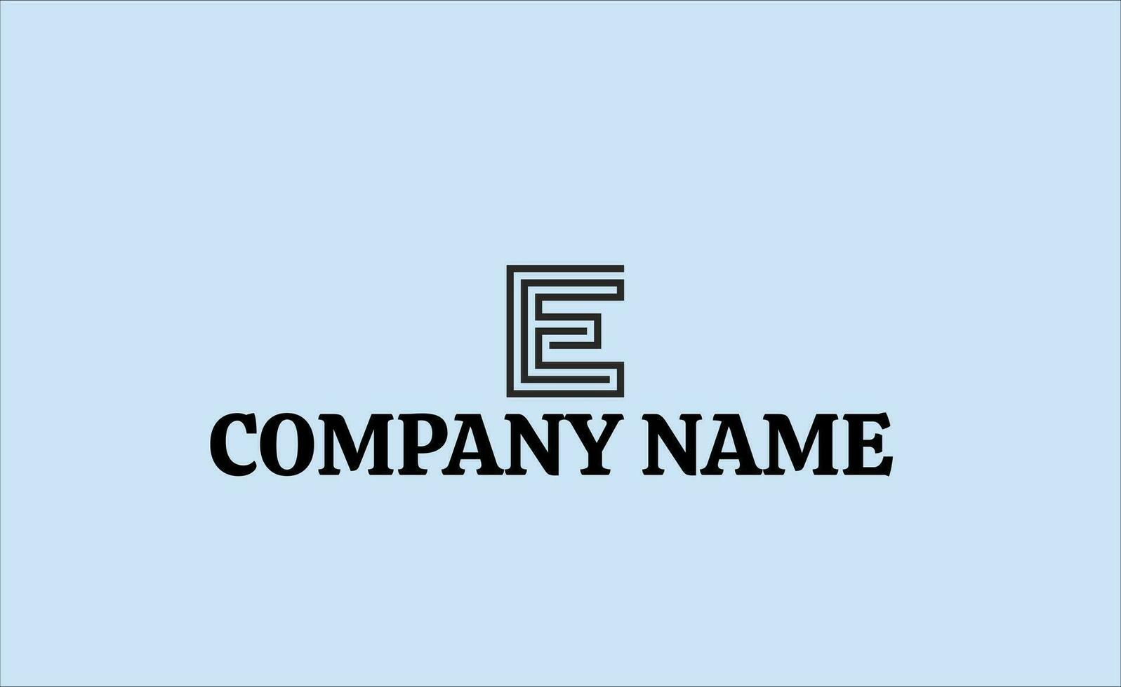 simple letter E logo vector