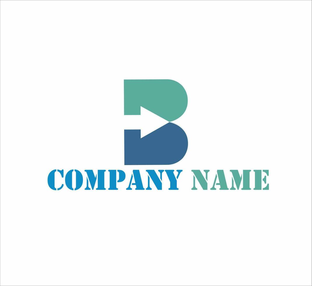 B logo minimalist design vector