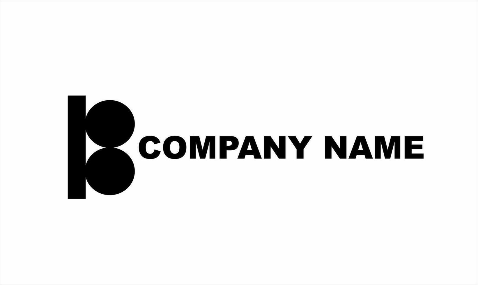 simple minimalist B logo design vector