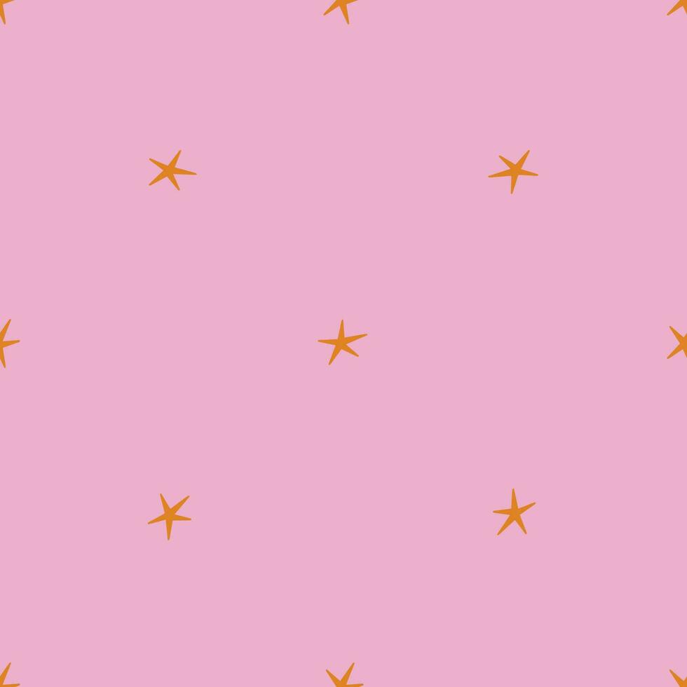 Simple stars pattern. Festive ornament in retro style. Christmas seamless abstract texture vector