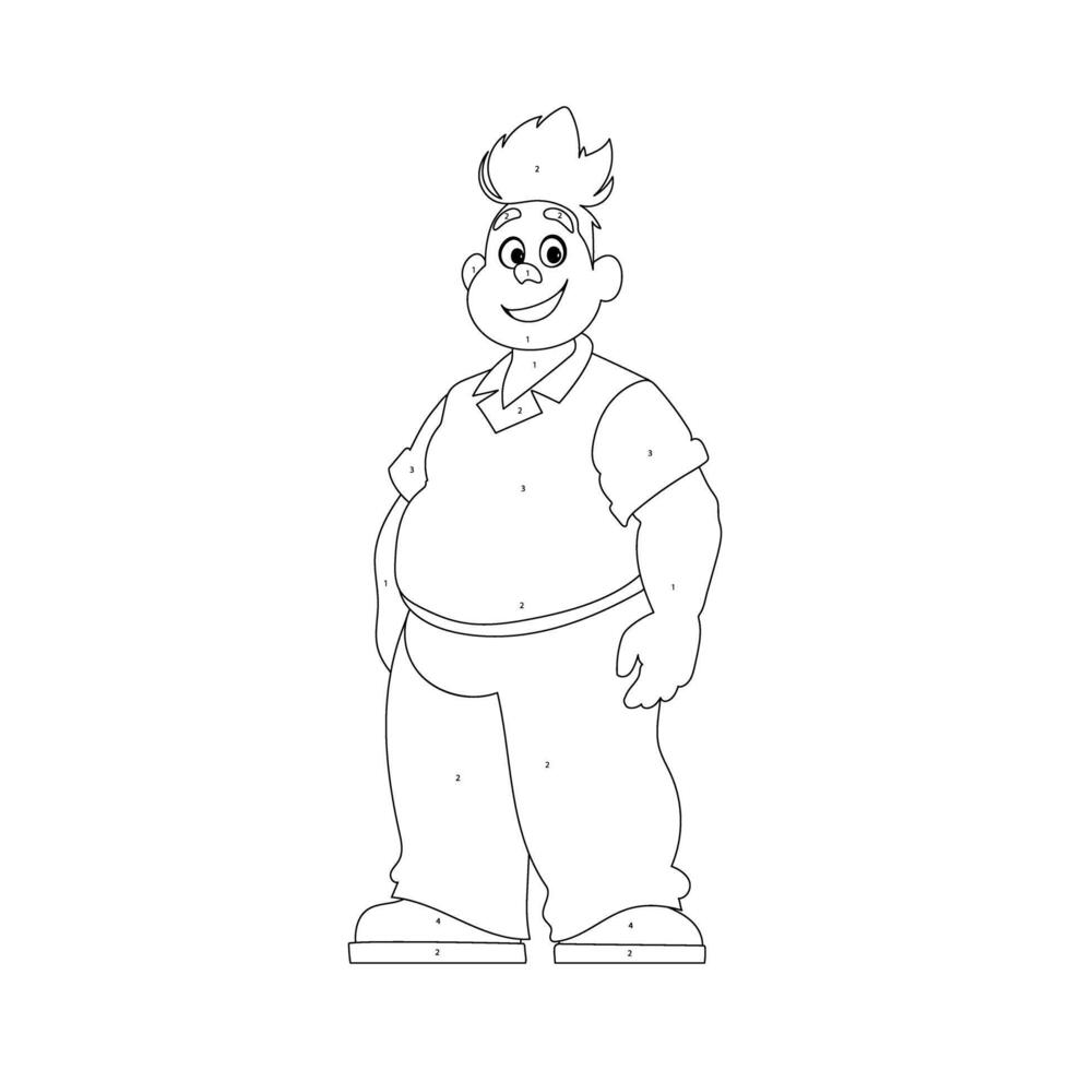 A cartoon character in a shirt and pants vector