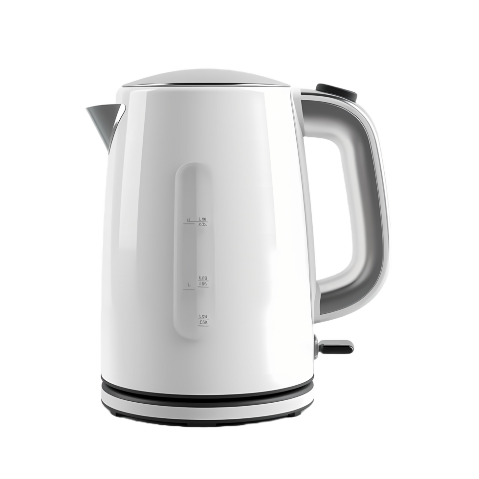 White Electric Kettle Ai Generative png