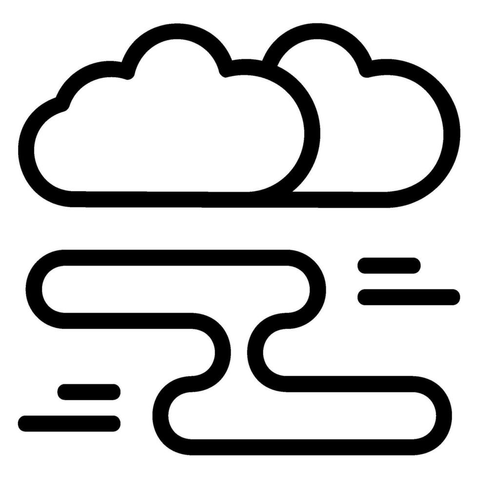 fog line icon vector