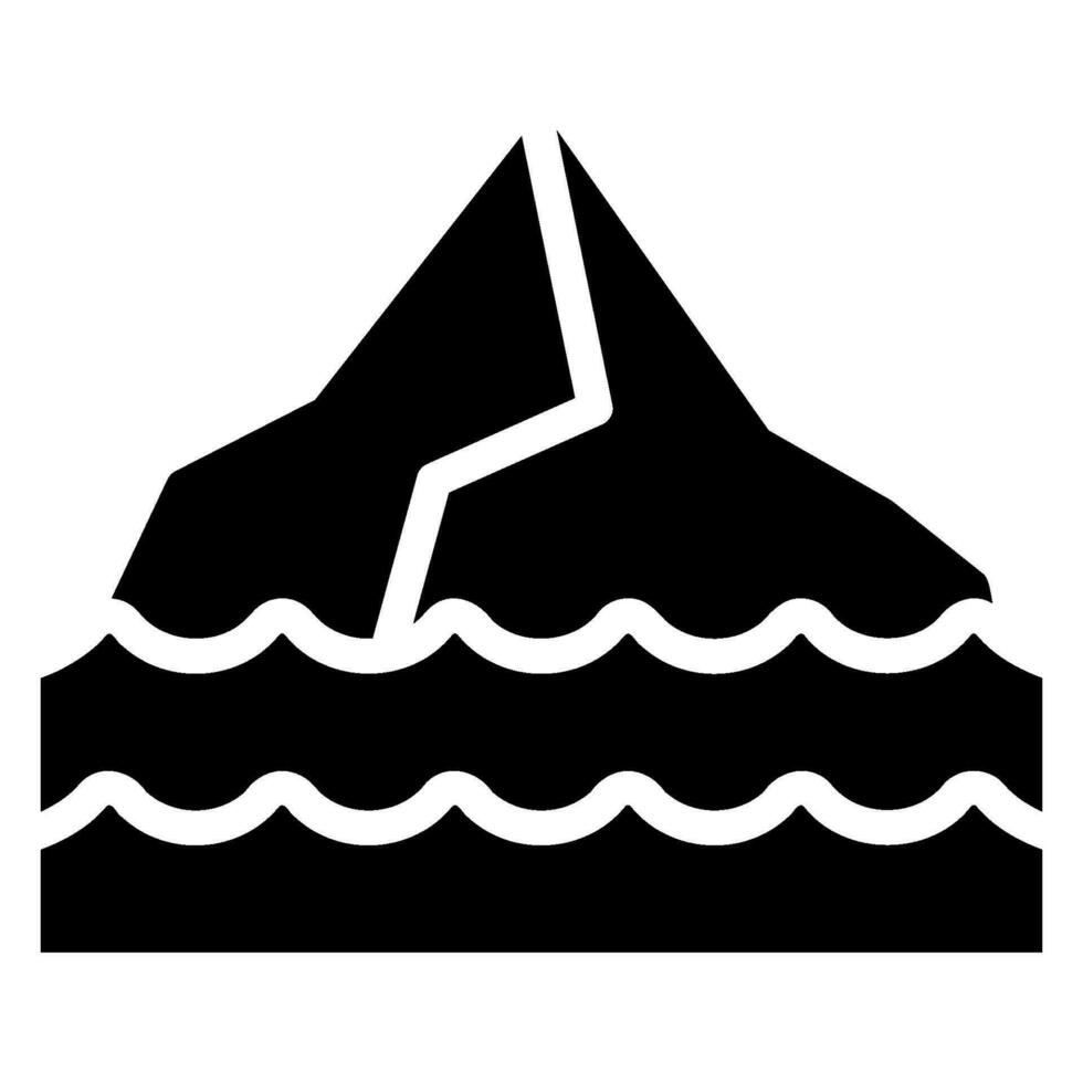 iceberg glyph icon vector