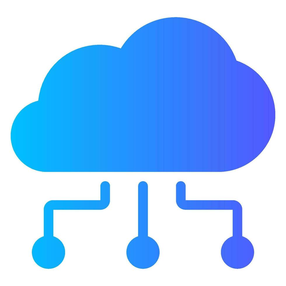 cloud service gradient icon vector