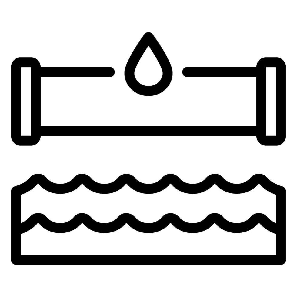 water filter line icon vector