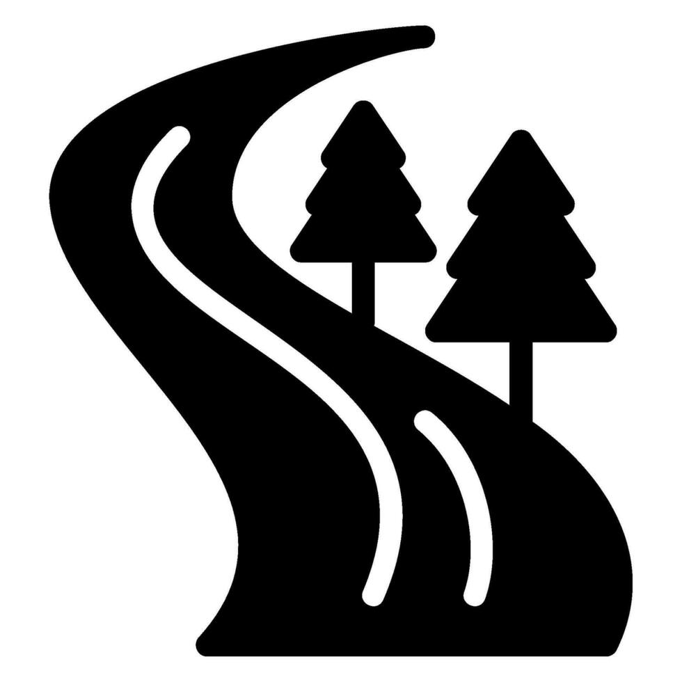 river glyph icon vector