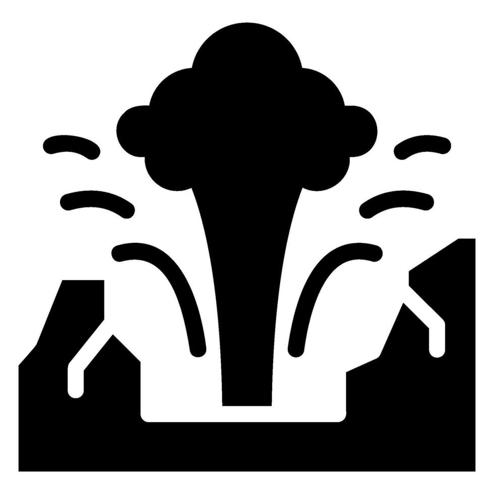 geyser glyph icon vector