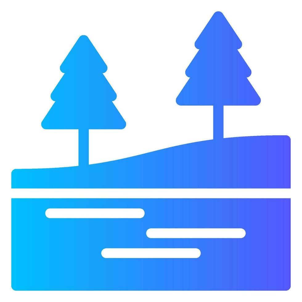 lake gradient icon vector